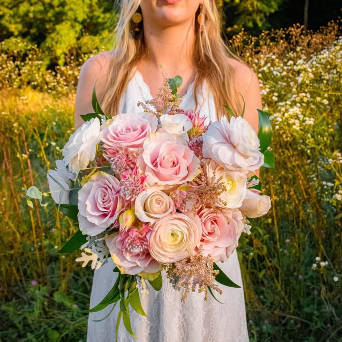 Blushing Bride Classic Bridal Bouquet Wedding Flowers in Baltimore