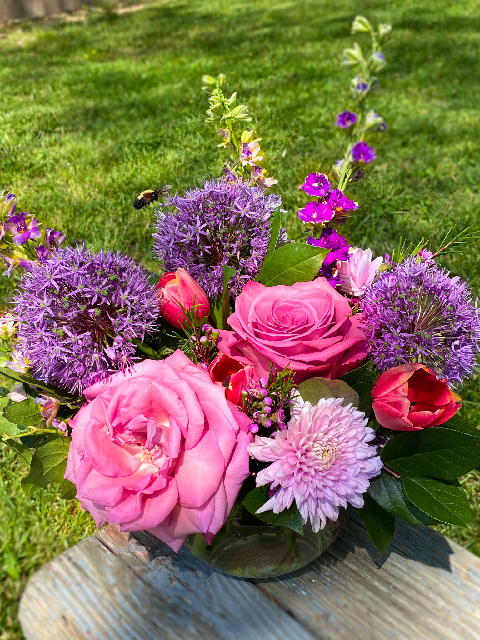 Purple Passion Vase Arrangement - By The Flower Cart