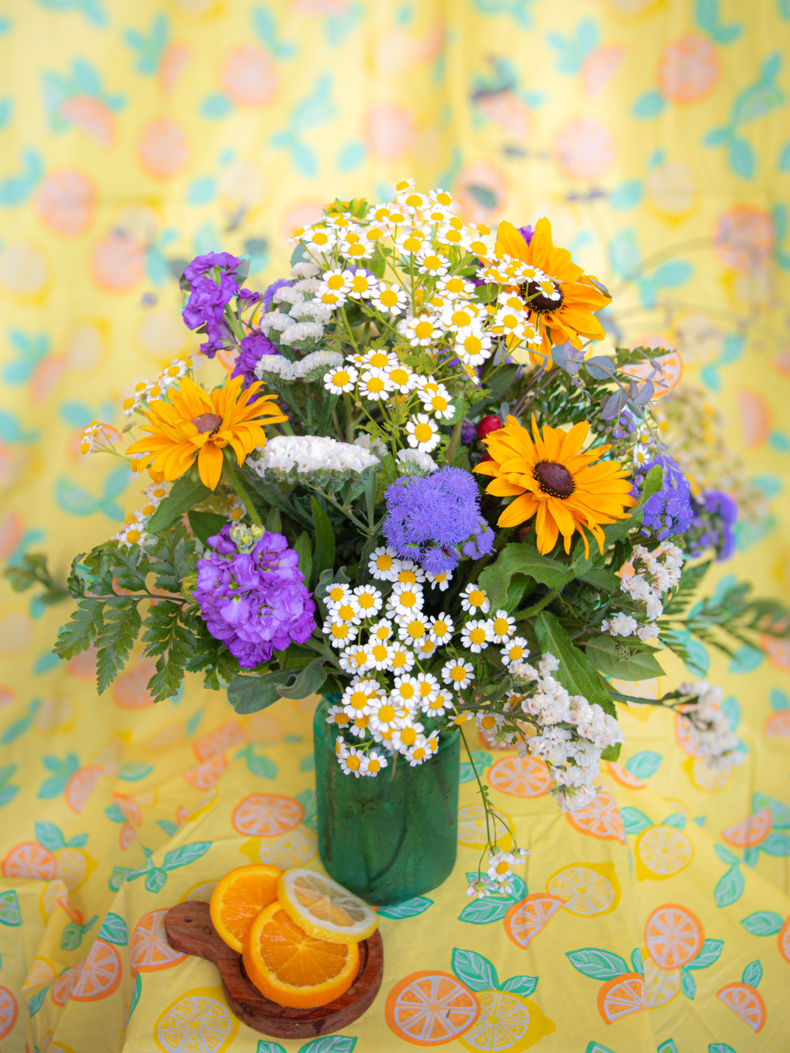 summer designers choice vase arrangement by the flower cart